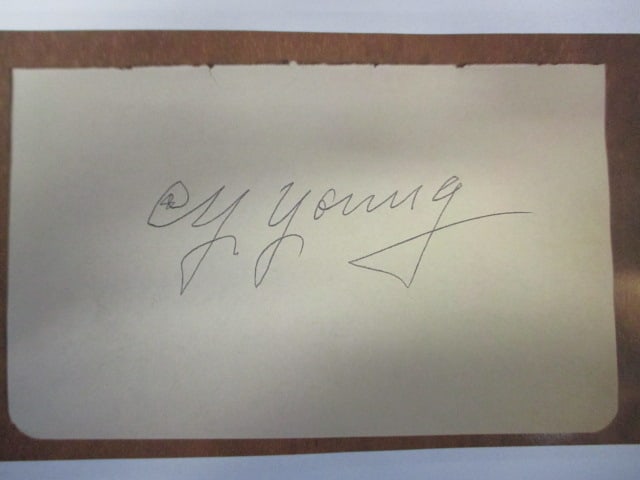 Cy Young Signed Album Page (1 of 1)