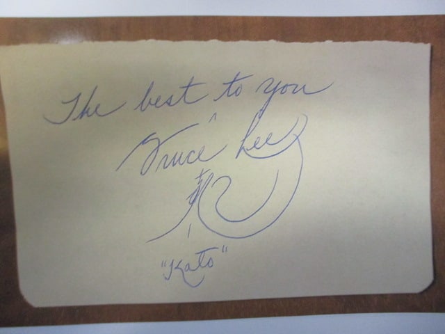 Bruce Lee Signed Album Page – Inscribed “The Best to You” (1 of 1)