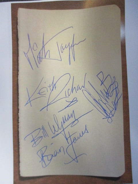 The Rolling Stones Signed Album Page (1 of 1)