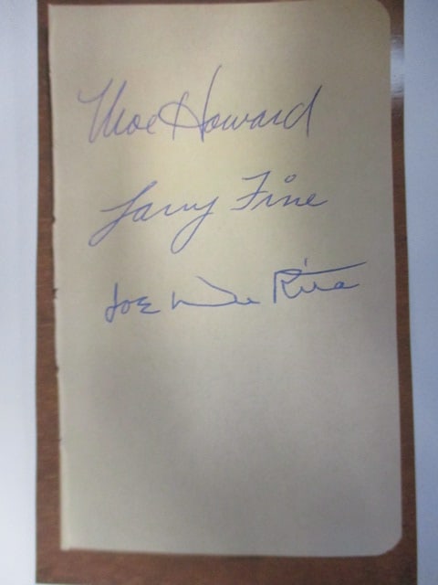 The Three Stooges Signed Album Page – Featuring Joe DeRita (1 of 1)