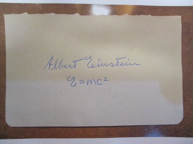 Albert Einstein Signed Album Book Page (1 of 1)