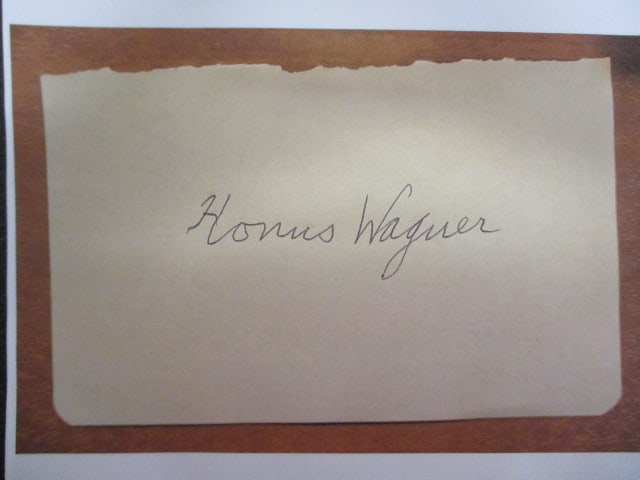 Honus Wagner Signed Album Book Page (1 of 1)