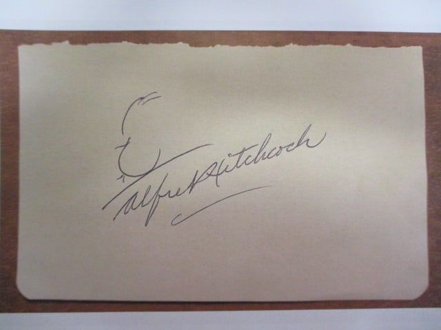 Alfred Hitchcock Signed Album Book Page (1 of 1)