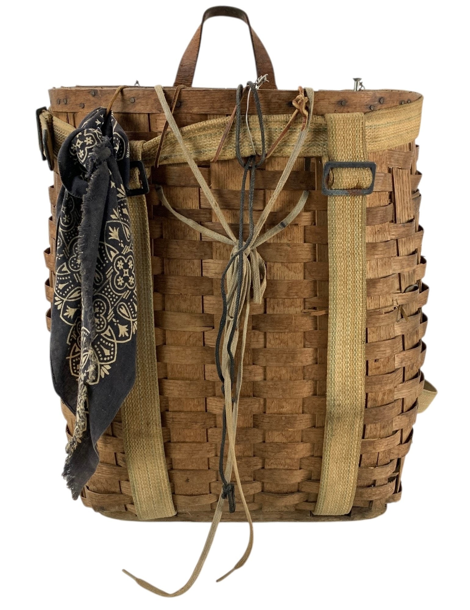 Woven Trapper Basket By Basketville Putney Vermont - #S12-6 (1 of 8)