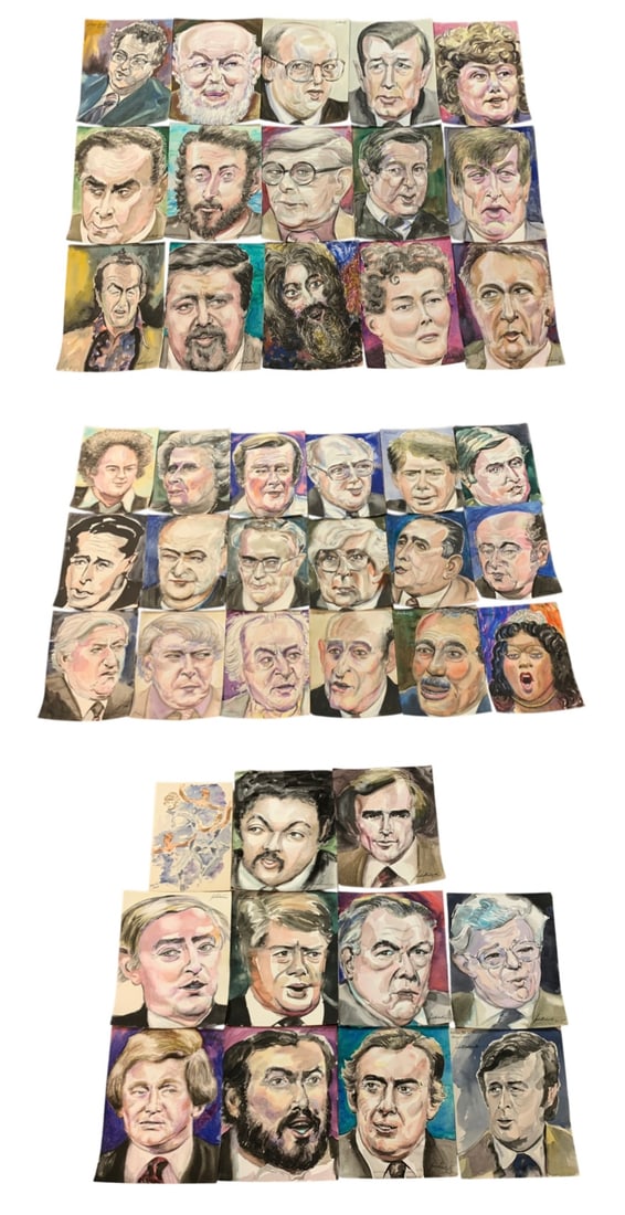 Watercolor Portraits: American Presidents, News Correspondents, Actors, Musicians & More - #S9-3 (1 of 18)