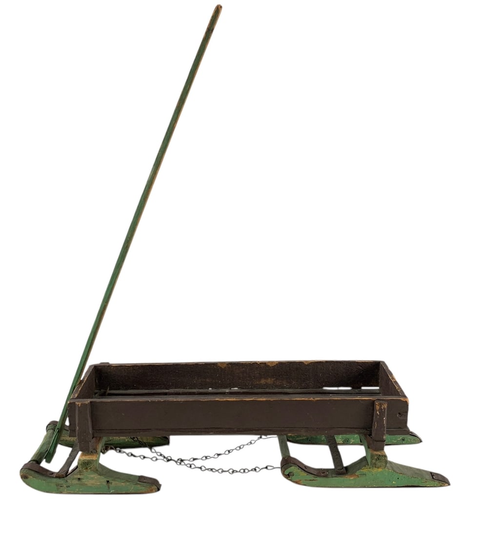 Antique Victorian Children's Bob Sled Pull Toy - #S13-4 (1 of 9)