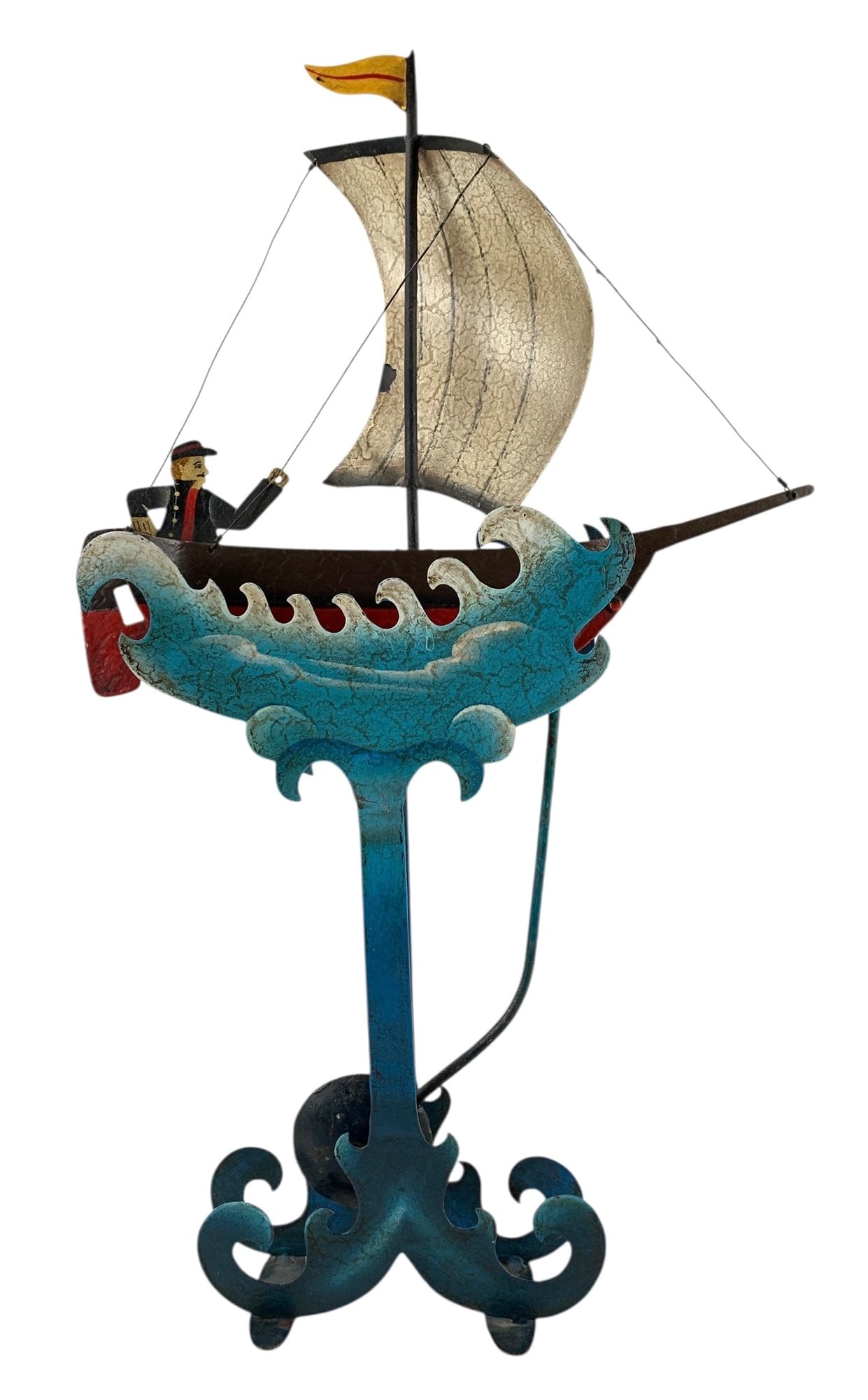 Folk Art Metal Pendulum Balance Toy, Riding The Waves - #S13-1 (1 of 8)