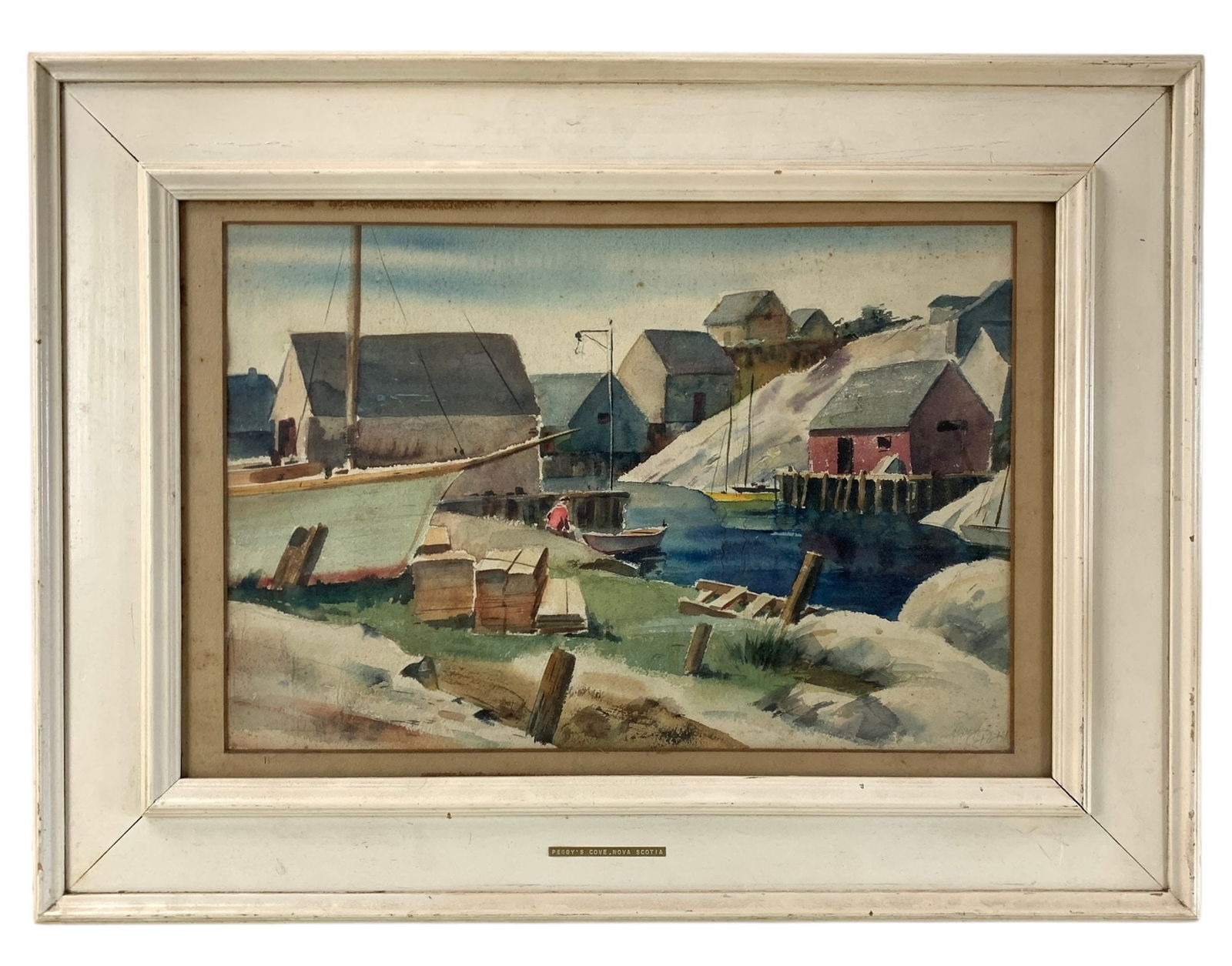 Peggy's Cove, Nova Scotia Watercolor Painting Signed Harry Dietch (American, 20th Century) - #A6 (1 of 9)