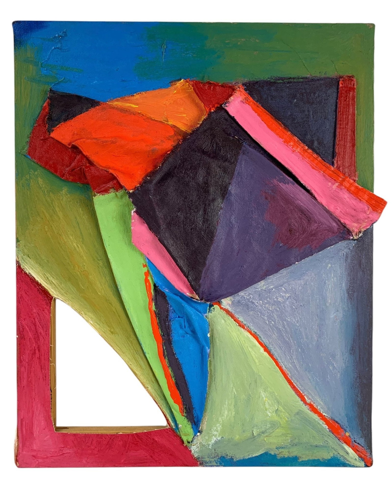 David Lester Blumer (Russian/Polish/American, 1935-2023) Abstract Oil On Canvas - #S24-1: David Lester Blumer (Russian/Polish/Jewish/American, 1935-2023). No visible signature - received along with other signed works from the artist's estate. Provenance: private estate, New Jersey. Medium: