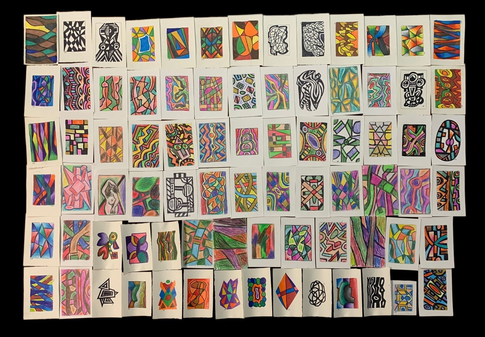 David Lester Blumer (1935-2023) Signed Miniature Ink & Pencil Drawings - #S12-5 (1 of 14)