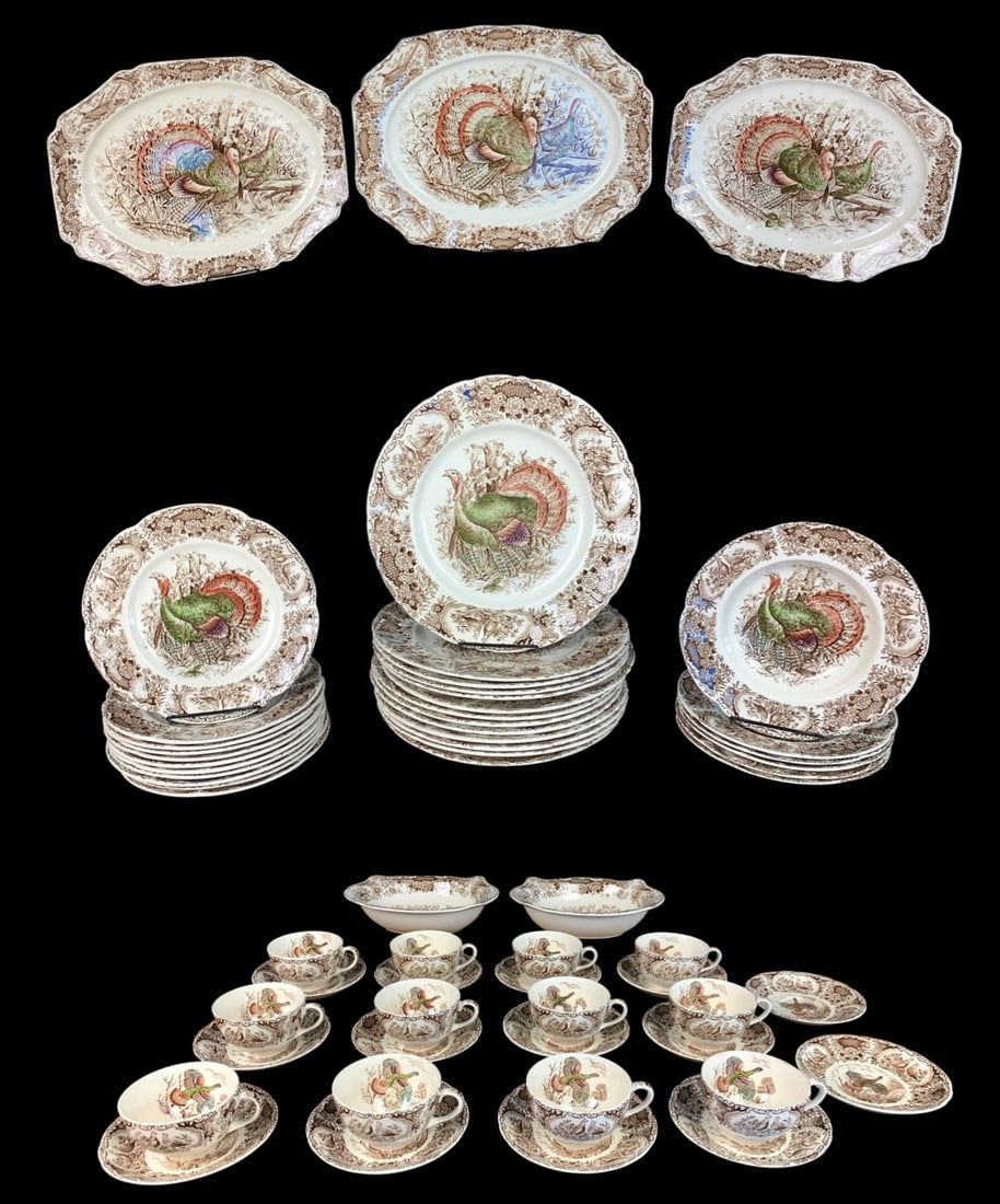 Johnson Bros. Wild Turkey Native American Windsor Ware Dish Set, England - #S6-3 (1 of 18)