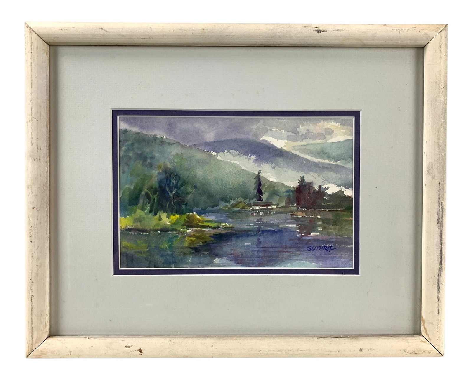 Vee Guthrie (American, 1920 - 2012) Signed Watercolor, "Mist Lifting Rip Van Winkle Lake" - #R2 (1 of 6)