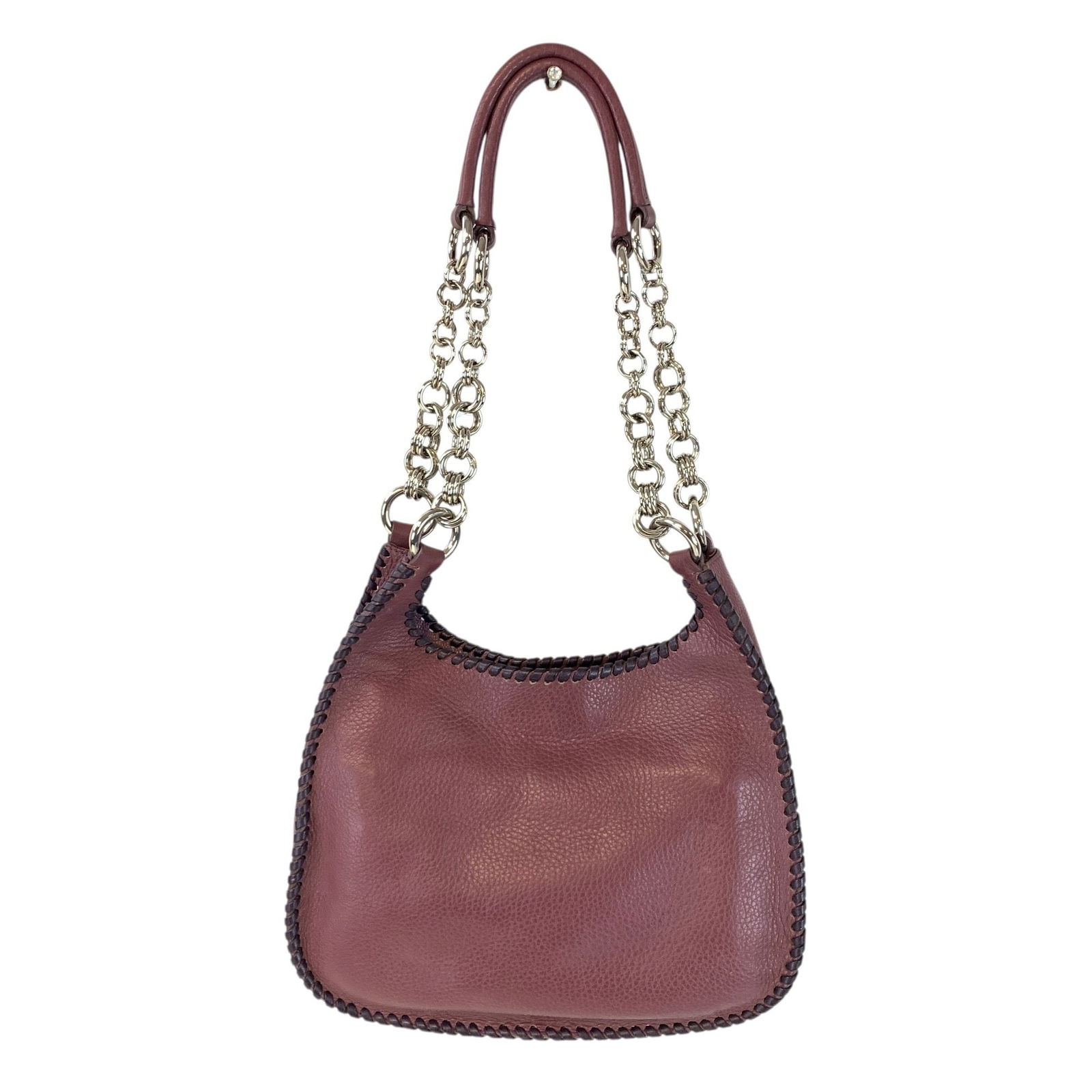 Prada Vitello Daino Whipstitch Leather Shoulder Bag - #S12-3 (1 of 10)