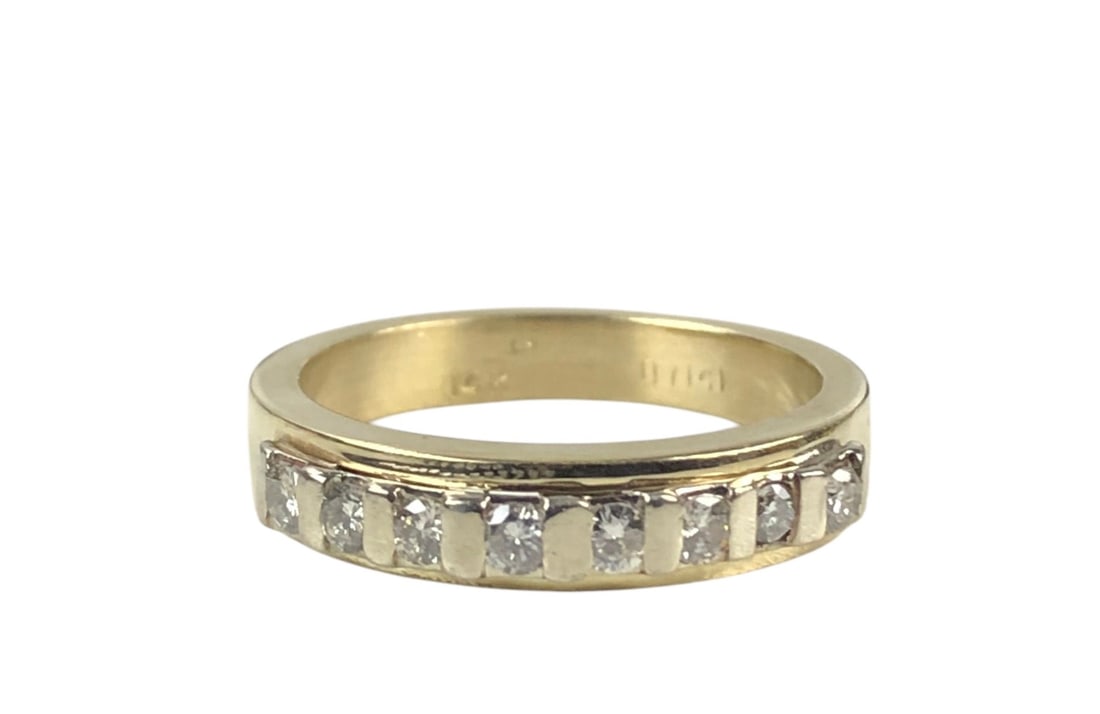 14K Yellow Gold Diamond Band, Size 6-3/4 - #JC-B (1 of 12)