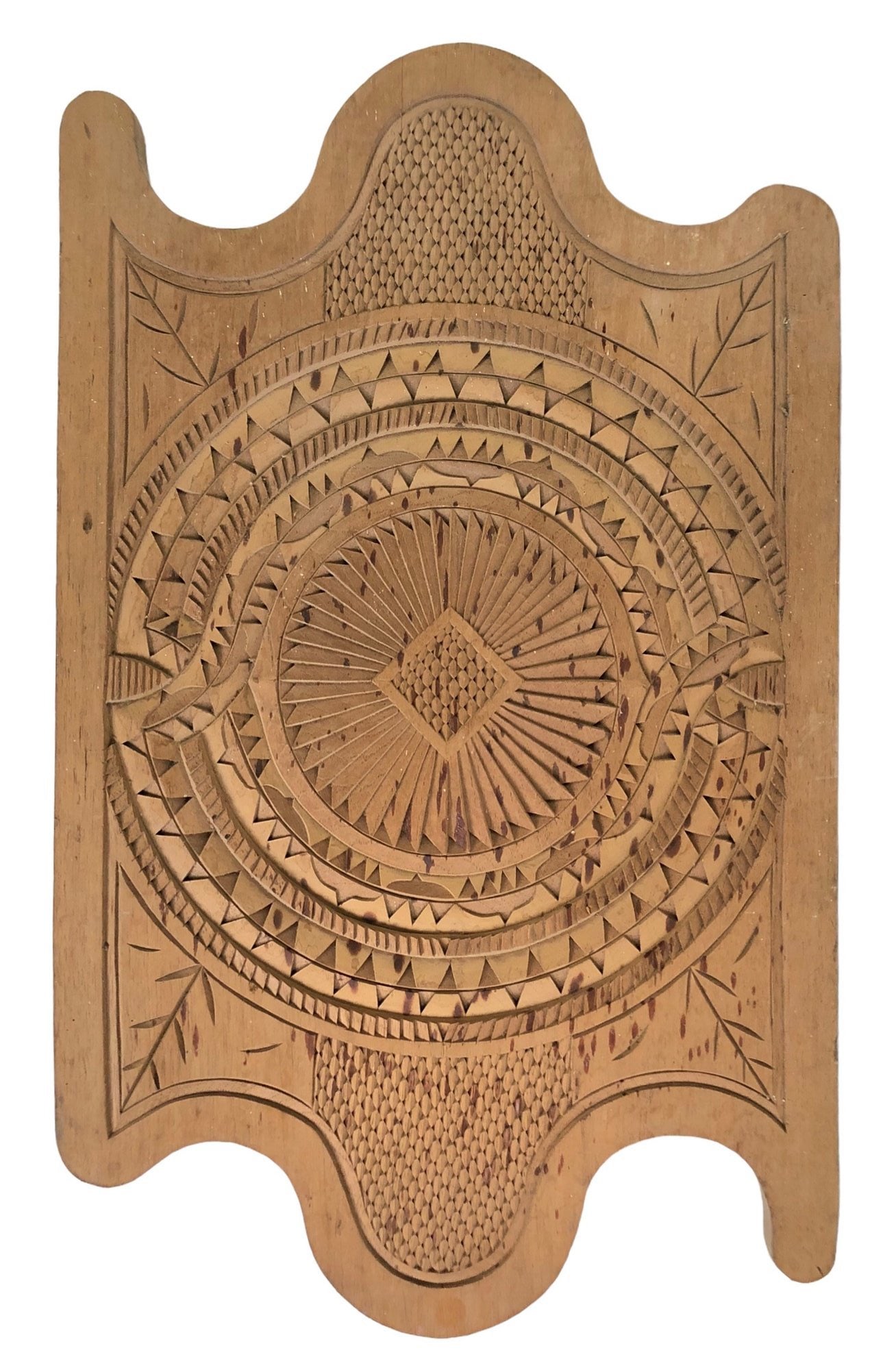 Folk Art Chip Carved Decorative Wood Panel - #S11-4 (1 of 8)