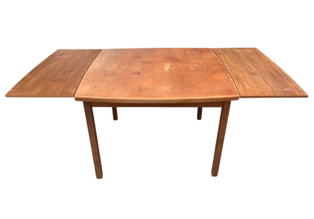 D-Scan Danish Modern Teak Wood Expansion Dining Table - #BR (1 of 18)