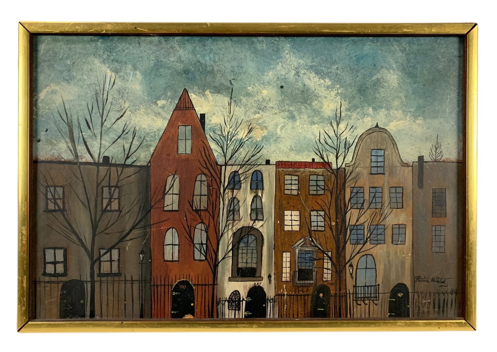 Urban Impressionist Acrylic On Board Painting, Signed Patrick Mitchell - #R2 (1 of 6)