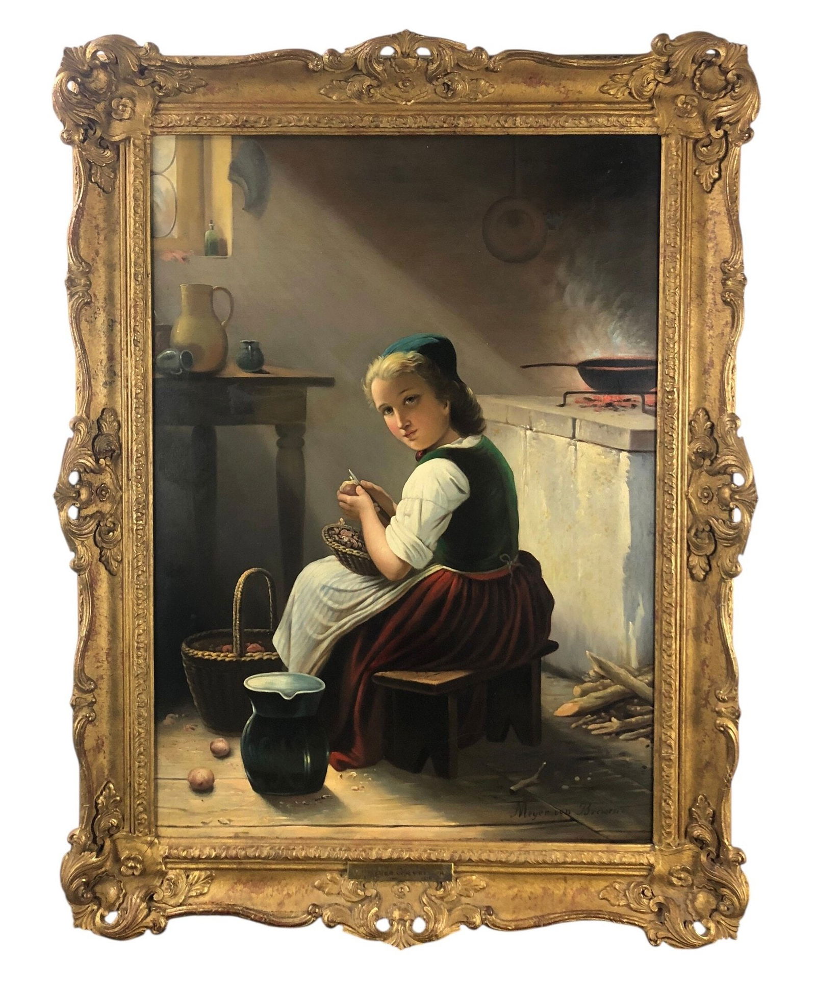 Johann Georg Meyer Von Bremen (German, 1813-1886) Portrait Painting On Canvas - #SW-8 (1 of 9)