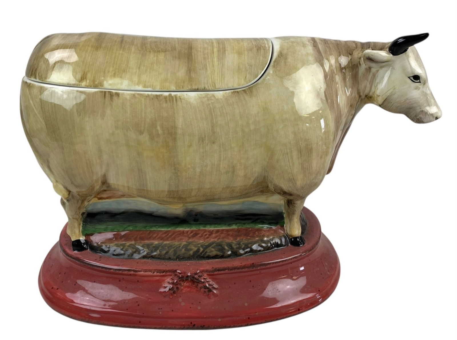 Raymond Waites Vintage Farm Cow Ceramic Cookie Jar - #S10-1 (1 of 8)