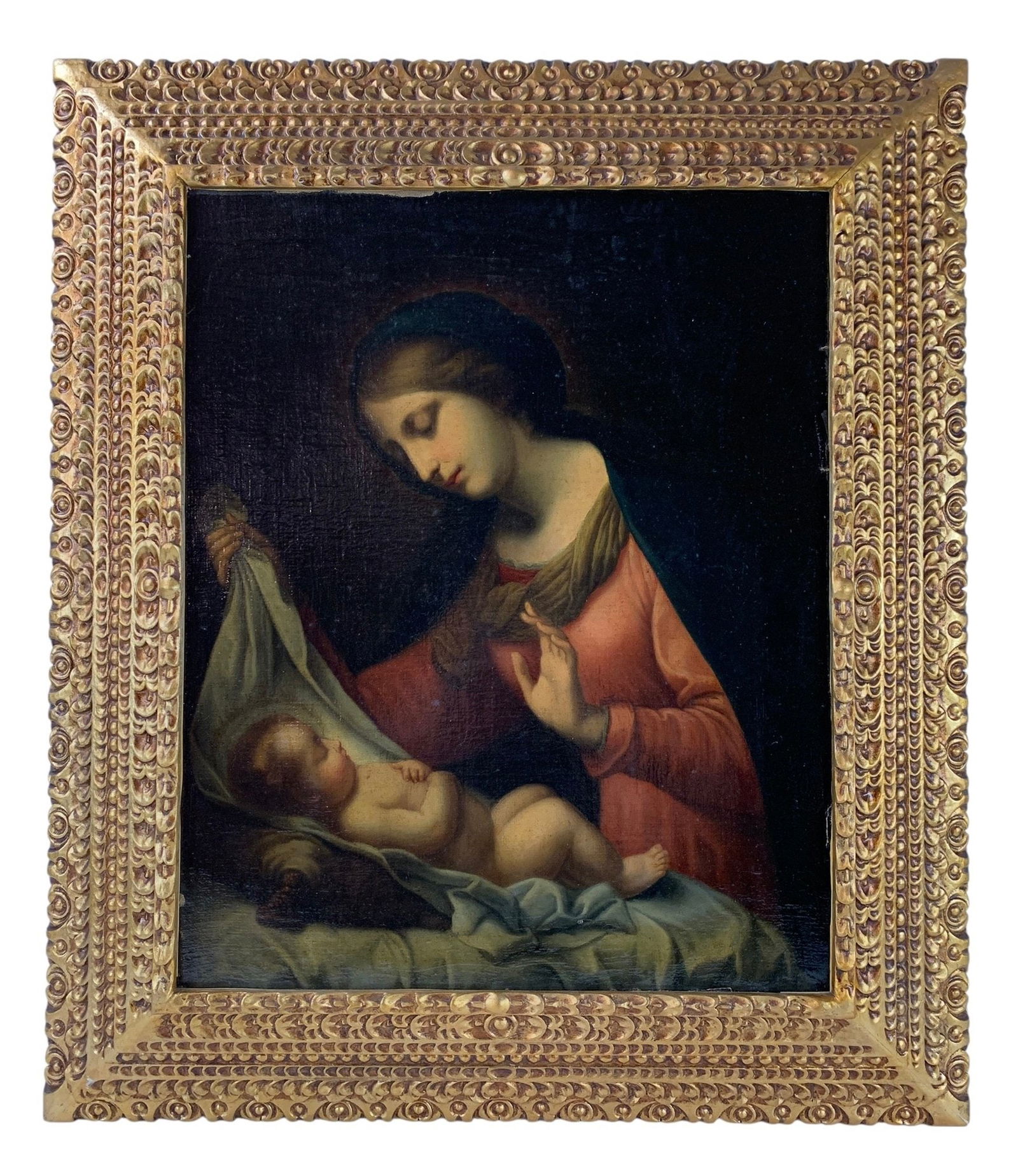Cusco School Peru Madonna And Child Oil On Canvas Painting - #BR (1 of 12)