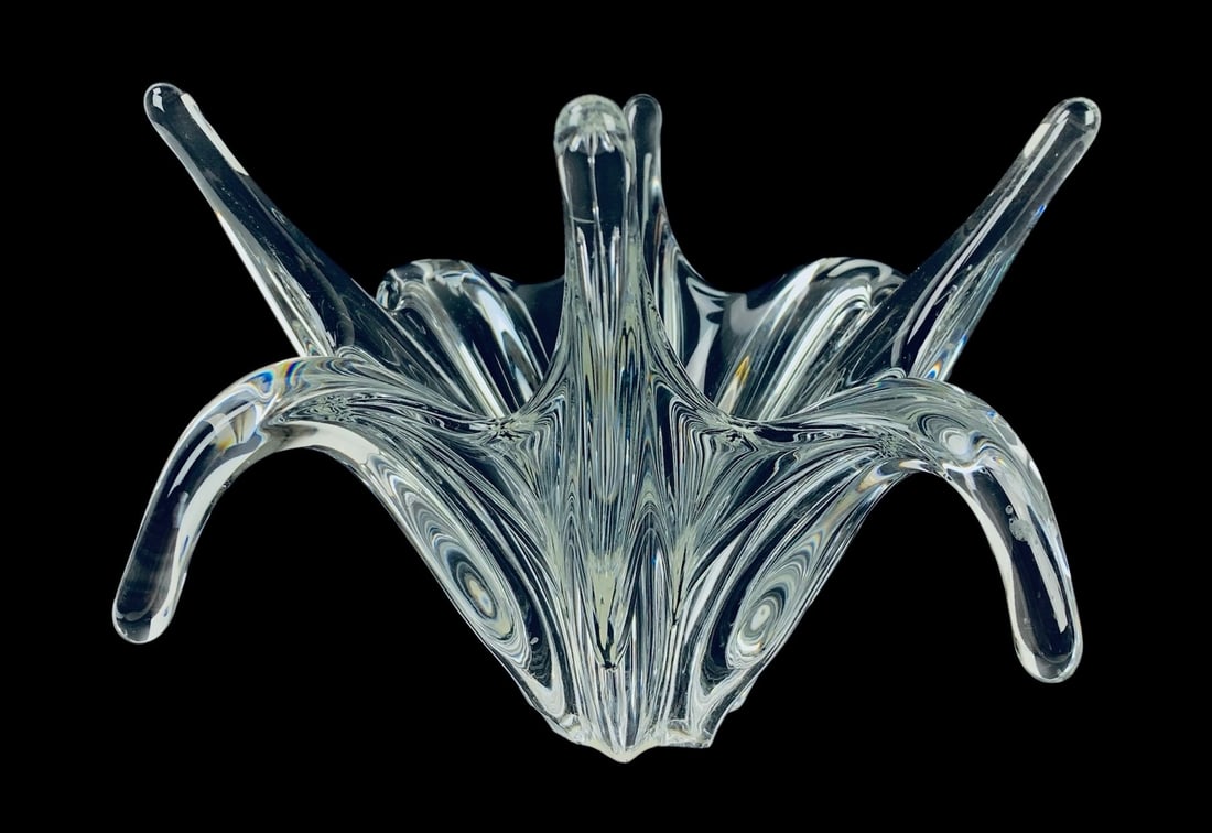 Baccarat Octopus Freeform Crystal Centerpiece Bowl (Made In France) - #S8-2 (1 of 7)