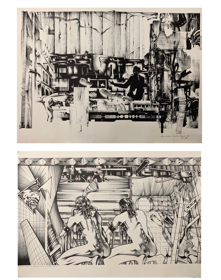 Francisco Melo Lithographs, "Scientific Dystopia" & "Futuristic Warriors" - #S28-2 (1 of 11)