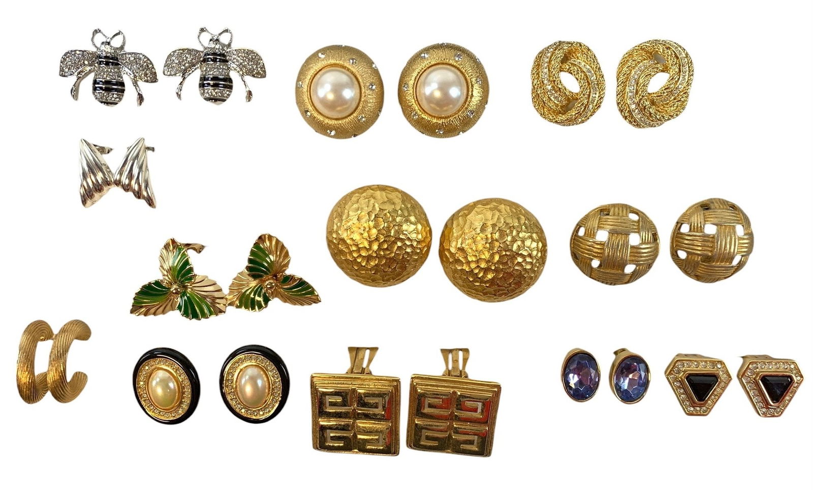 Collection Of Vintage Christian Dior & Givenchy Costume Jewelry Earrings - #JC-L (1 of 14)