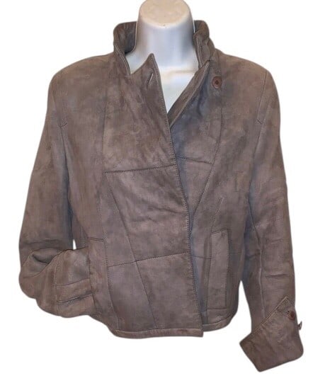 Yves Saint Laurent Rive Gauche Suede Leather Jacket (Made In Italy) - #S19-4 (1 of 9)