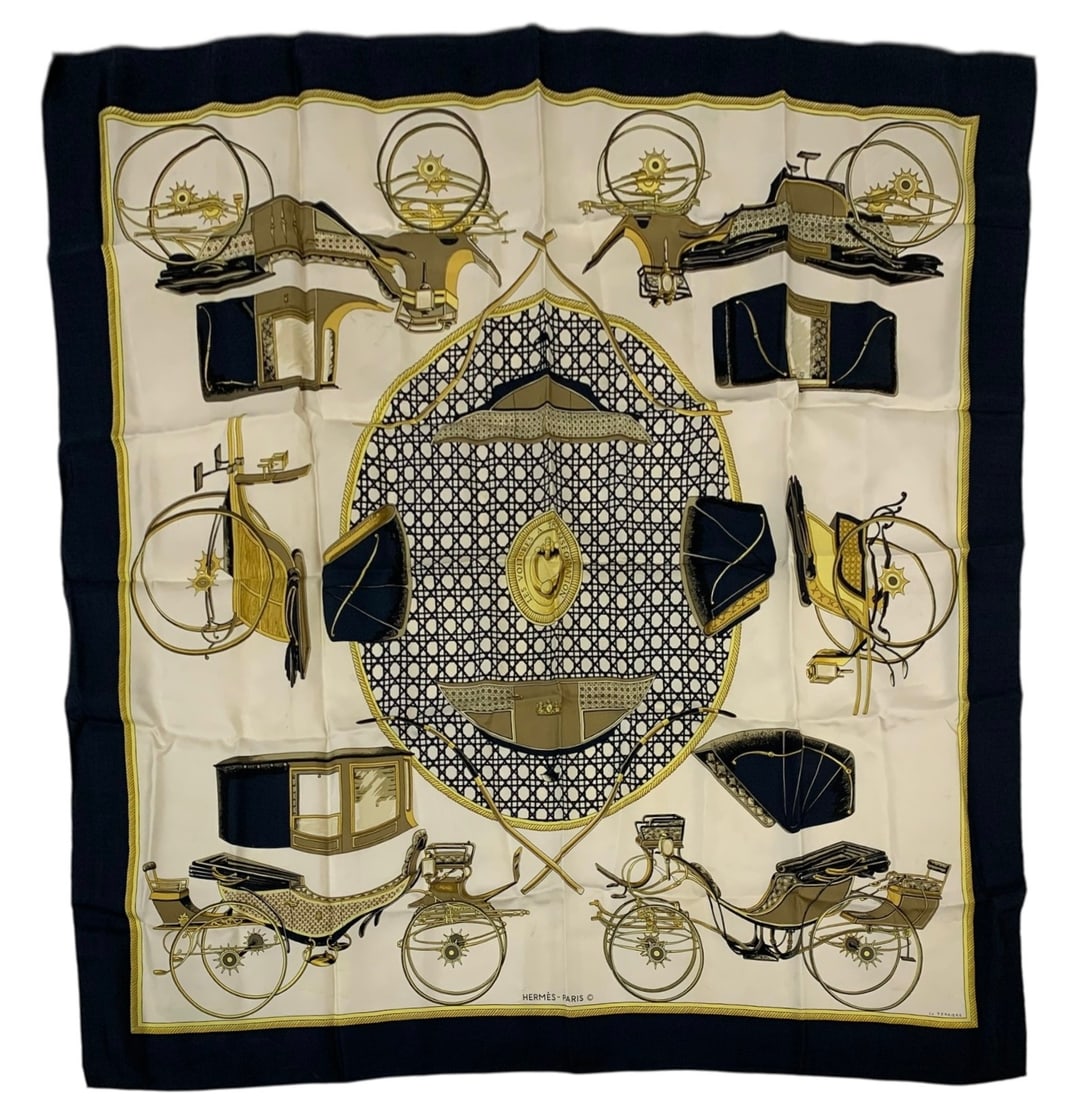 Hermes Les Voitures Transformation Silk Scarf (Made In France) - #S14-4 (1 of 5)