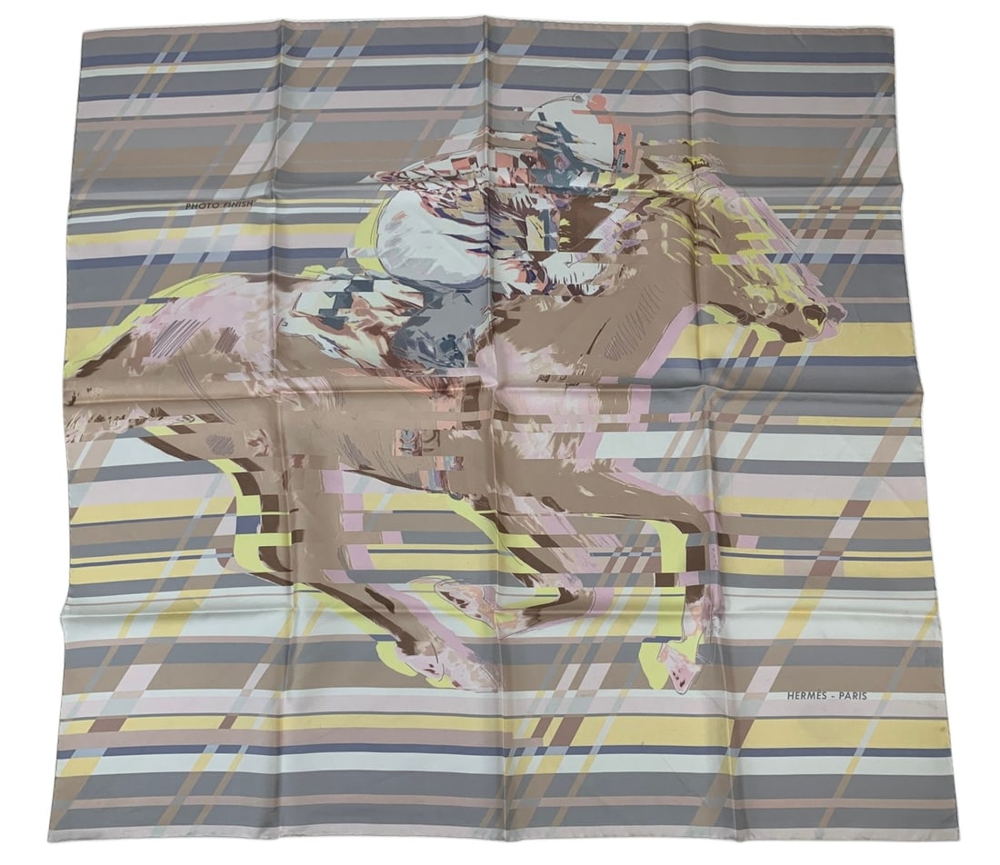 Hermes "Photo Finish" Silk Scarf (Made In France) - #S8-3 (1 of 7)