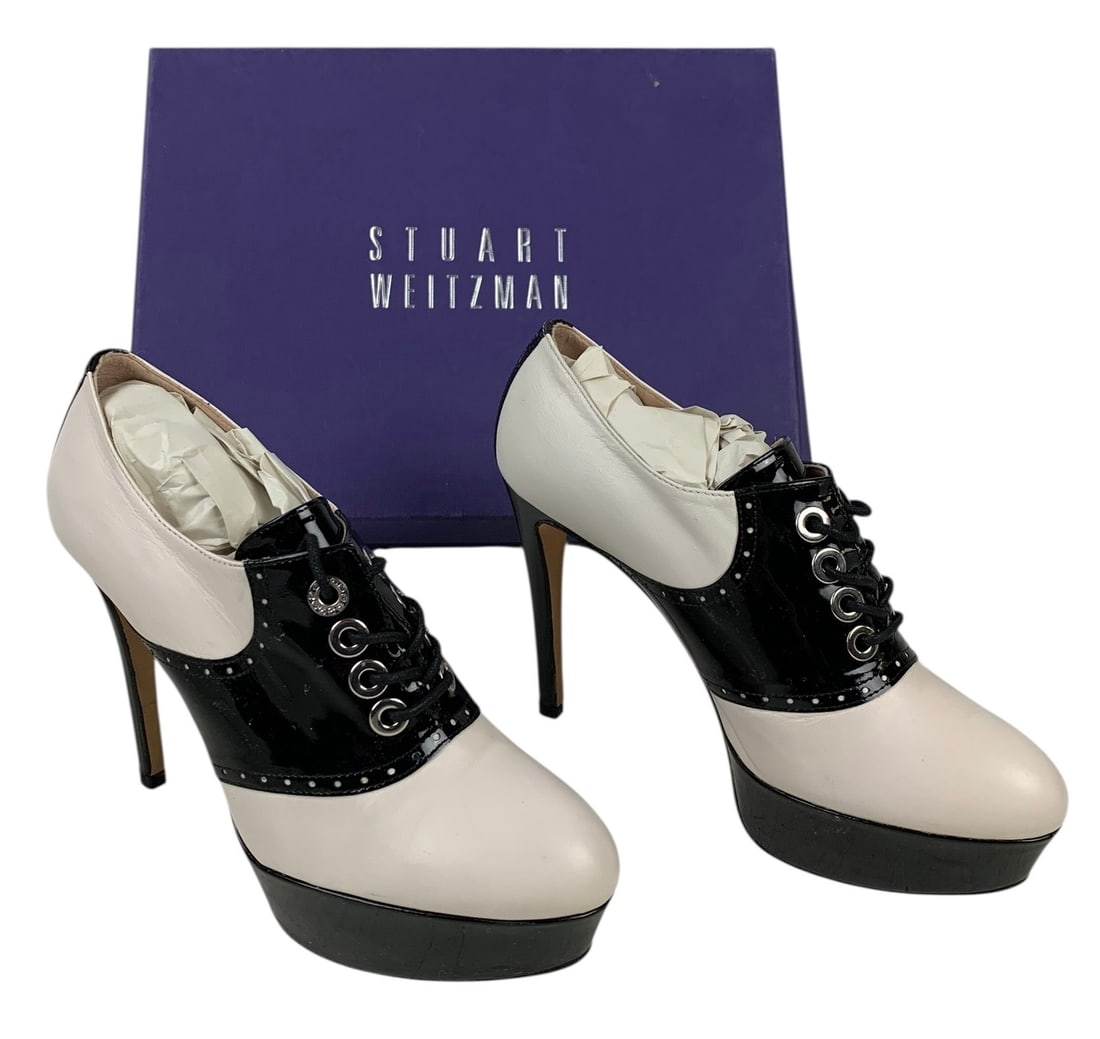 Stuart Weitzman Stiletto Heel Oxford Shoes - #S23-4 (1 of 9)