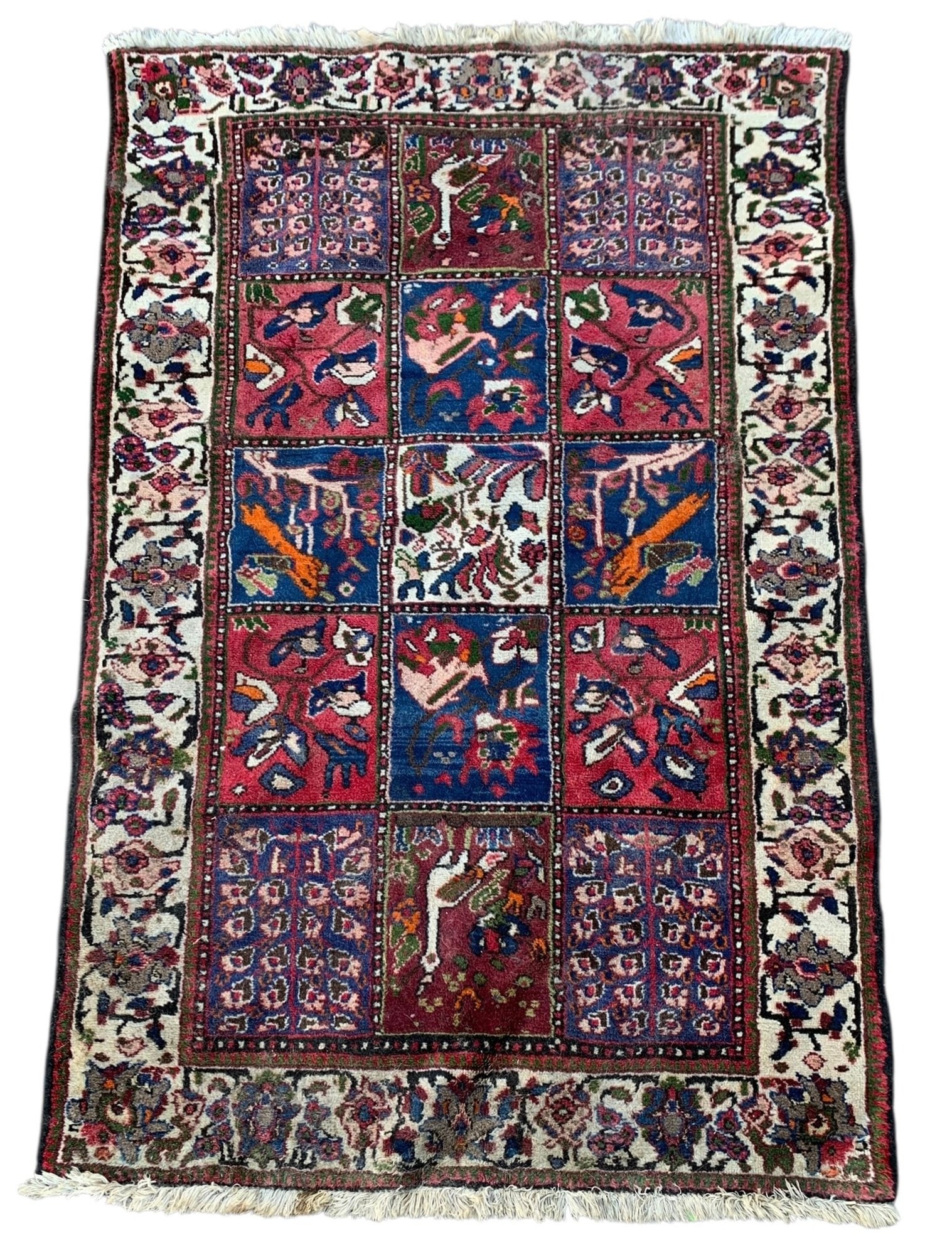 Hand Knotted Persian Bakhtiari Wool Rug (3'3.5" X 5'4") - #SR (1 of 6)