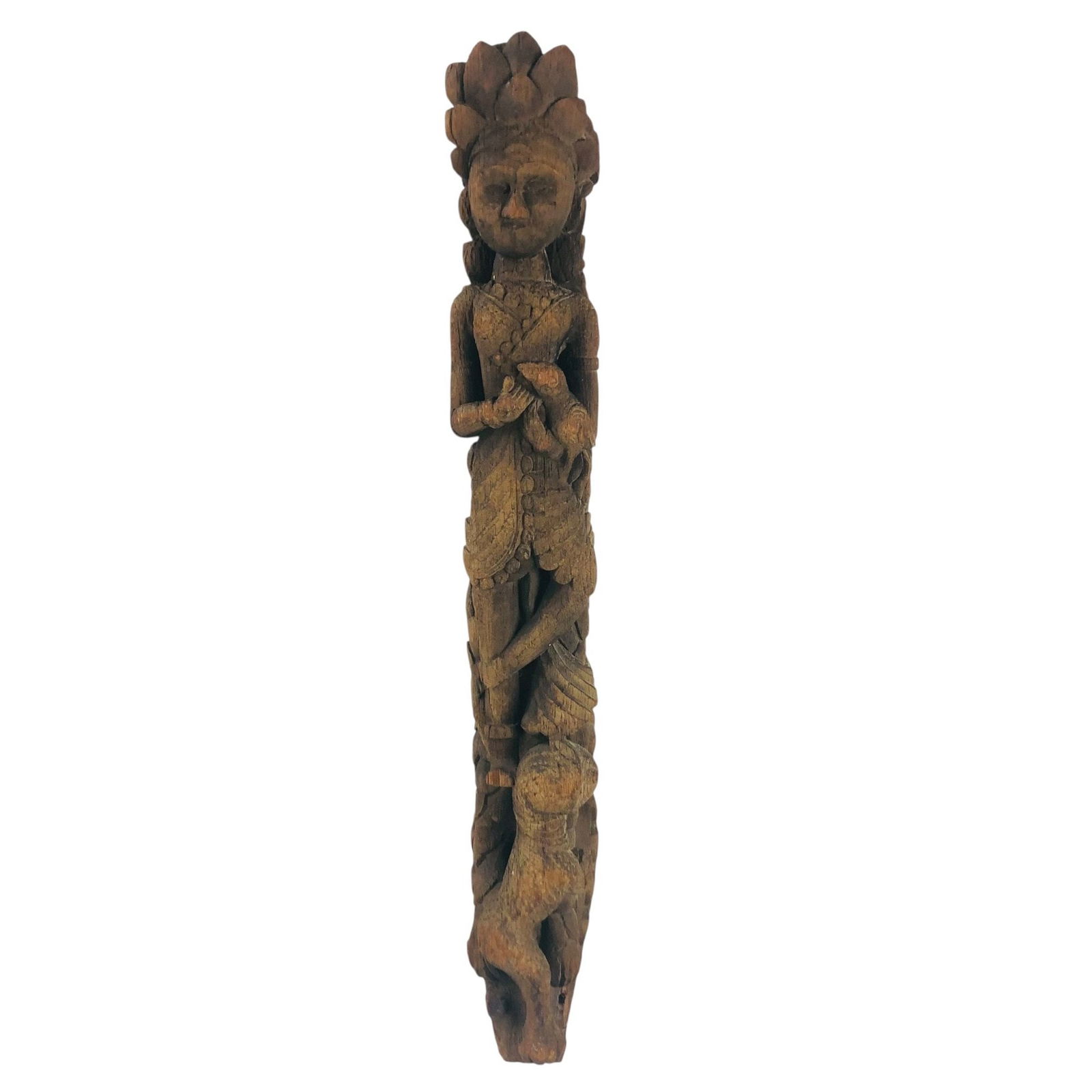 Carved Wood Indian Hindu Temple Bracket - #S10-2 (1 of 10)