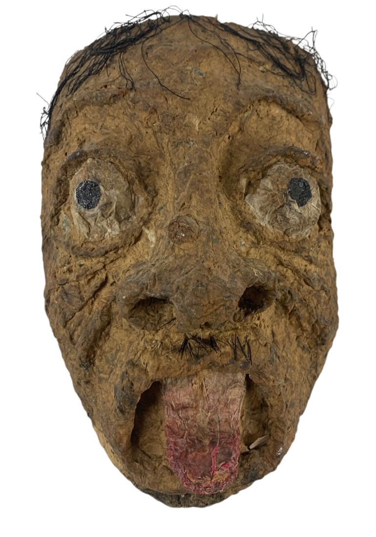 Vintage Paper Mache Sculpted Wall Mask - #S14-3 (1 of 5)