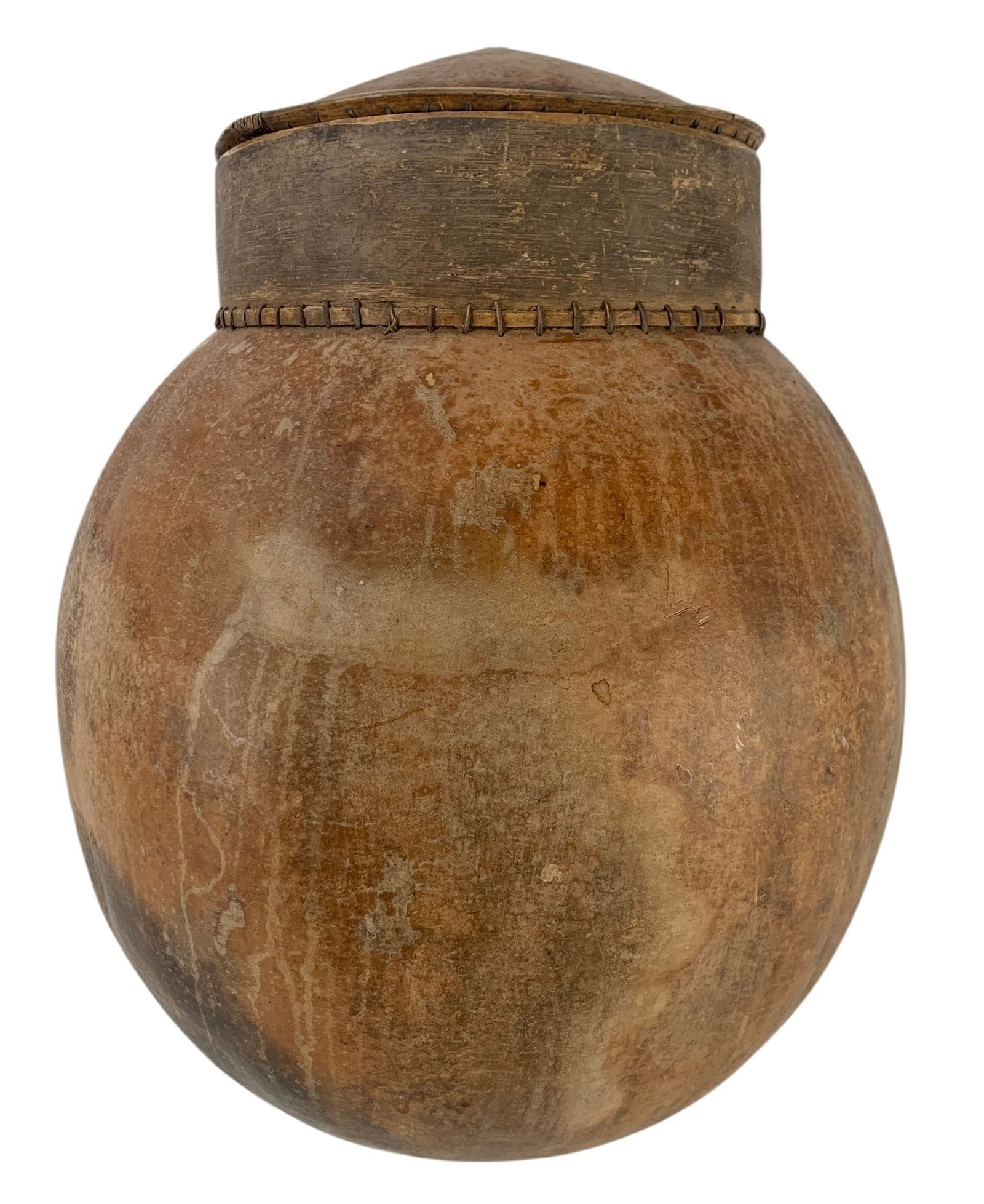 African Calabash Gourd Lidded Jar - #S12-6 (1 of 7)