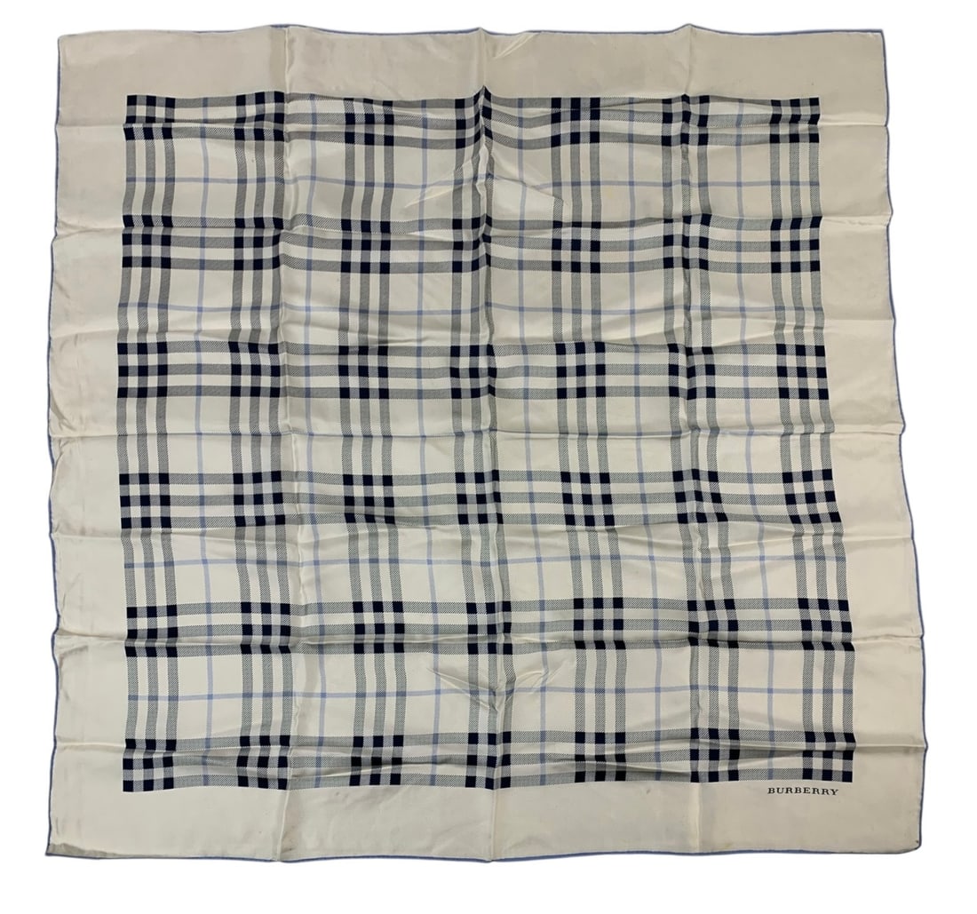 Burberry London Nova Check Plaid Silk Scarf - #S2-4 (1 of 7)