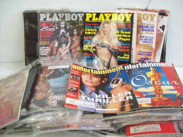 Magazine: Playboy/ Entertainment magzines.