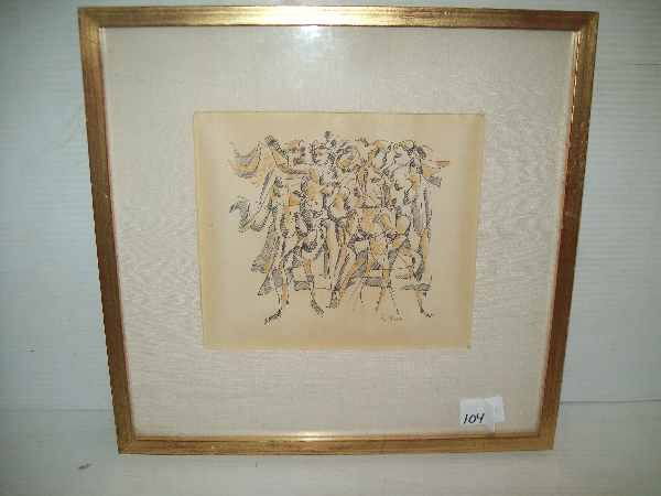 Artwork: Pen & Ink drawing signed Edgar Britton 1901. Image measures 8 inches high x 9 inches wide