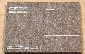 JOSEPH BEUYS: JOSEPH BEUYS FELT POSTCARD. 6 INCHES X 4 INCHES