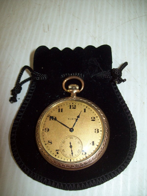 WATCH: 1921 ELGIN POCKET WATCH WORKING CONDITION