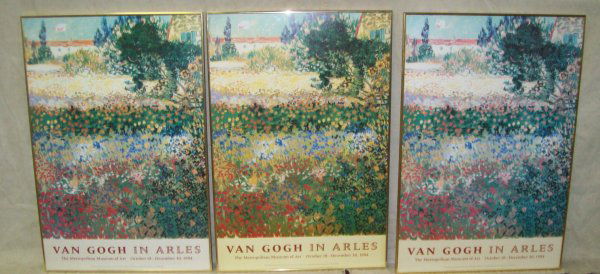 ART: 3 POSTERS 1984 VAN GOGH IN ARLES 24 1/2 X 36 1/2H