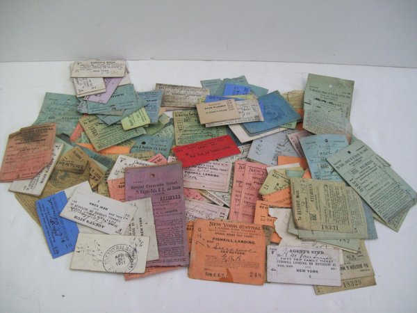 RR TICKET STUBS: COLLECTION OF RAILROAD TICKET STUBS INCLUDING FISHKILL, NY