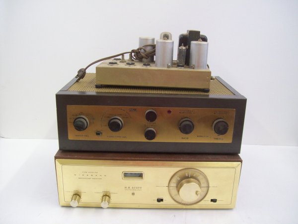H H SCOTT STEREO MASTER ; SCOTT RADIO; EICO AMPLIF: H H SCOTT STEREO MASTER ; SCOTT RADIO; EICO AMPLIFIER; TUBES. 15 INCHES WIDE X 5 INCHES HIGH X 12 1/2 INCHES DEEP