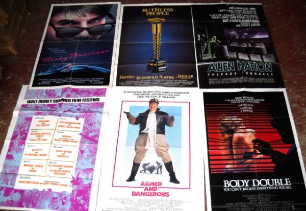 POSTERS: 6 POSTERS INCLUDING ALIEN NATION; BODY DOUBLE; RUTHLESS PEOPLE. LARGEST MEASURES 40 INCHES X 20 INCHES