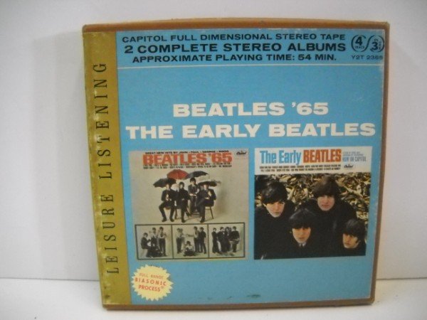 BEATLES STEREO ALBUMS: THE BEATLES STEREO ALBUMS BEATLES '65 THE EARLY BEATLES 2 STEREO ALBUMS. CAPITOL RECORDS. 7 1/2 INCHES X 7 1/2 INCHES