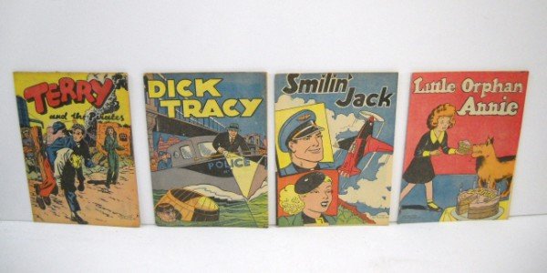 COMICS: 4 CHICAGO TRIBUNE COMICS 1ST ISSUES INCLUDING DICK TRACY; LITTLE ORPHAN ANNIE; TERRY AND THE PIRATES; SMILIN JACK. NEAR MINT CONDITION. 10 INCHES X 7 INCHES