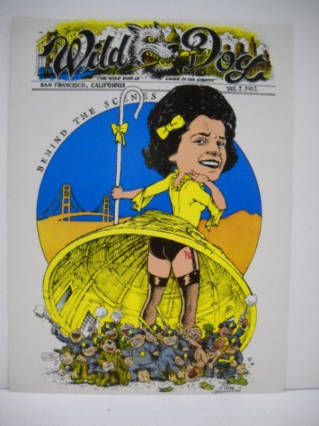 ROBERT CRUMB POSTER: WILD DOG VOL. 1 NO. 1 BEHIND THE SCENES POSTER, ROBERT CRUMB. 24 INHCES X 18 INCHES. CALL 845-457-7550 OR EMAIL STERLINGAUCTION@AOL.COM FOR FULL CONDITION REPORT, SHIPPING/PACKING QUOTES PRIOR TO BIDD