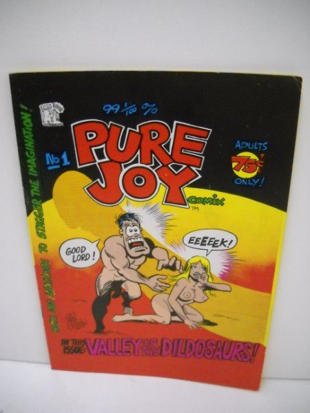 PURE JOY UNDERGROUND COMIC BOOK: PURE JOY COMIX NO.1 1975, 1ST PRINT. UNDERGROUND COMIC BOOK. CALL 845-457-7550 OR EMAIL STERLINGAUCTION@AOL.COM FOR FULL CONDITION REPORT, SHIPPING/PACKING QUOTES PRIOR TO BIDDING. IF YOU BID WITHOUT