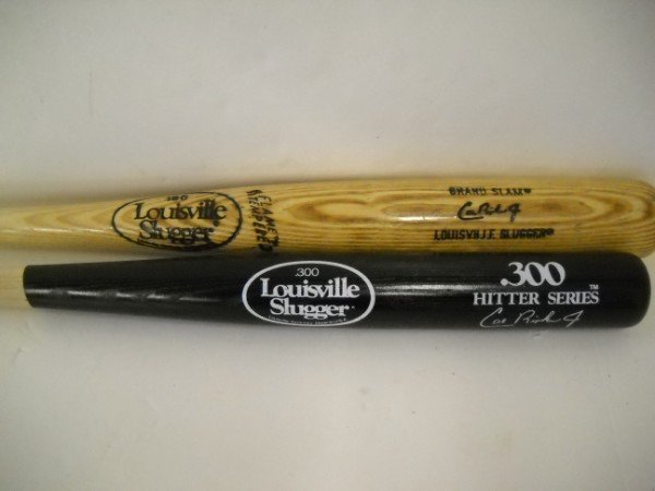 BASEBALL BATS: 2 CAL RIPKIN JR. BASEBALL BATS. 34 INNCHES LONG. CALL 845-457-7550 OR EMAIL STERLINGAUCTION@AOL.COM FOR FULL CONDITION REPORT, SHIPPING/PACKING QUOTES PRIOR TO BIDDING. PAYMENT MUST BE MADE WITHIN THR