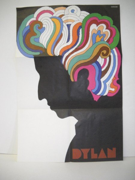 POSTER: BOB DYLAN POSTER BY MILTON GLASER. CREASES FROM FOLDS. CALL 845-457-7550 OR EMAIL STERLINGAUCTION@AOL.COM FOR FULL CONDITION REPORT, SHIPPING/PACKING QUOTES PRIOR TO BIDDING. PAYMENT MUST BE MADE WITH